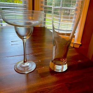 Set of 4 margarita & set of 4 beer glasses